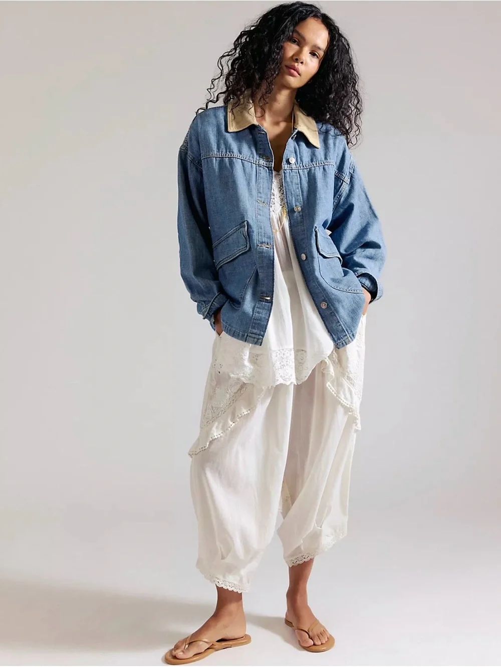NWT We The Free Lemon Denim Jacket - Picture 2 of 10